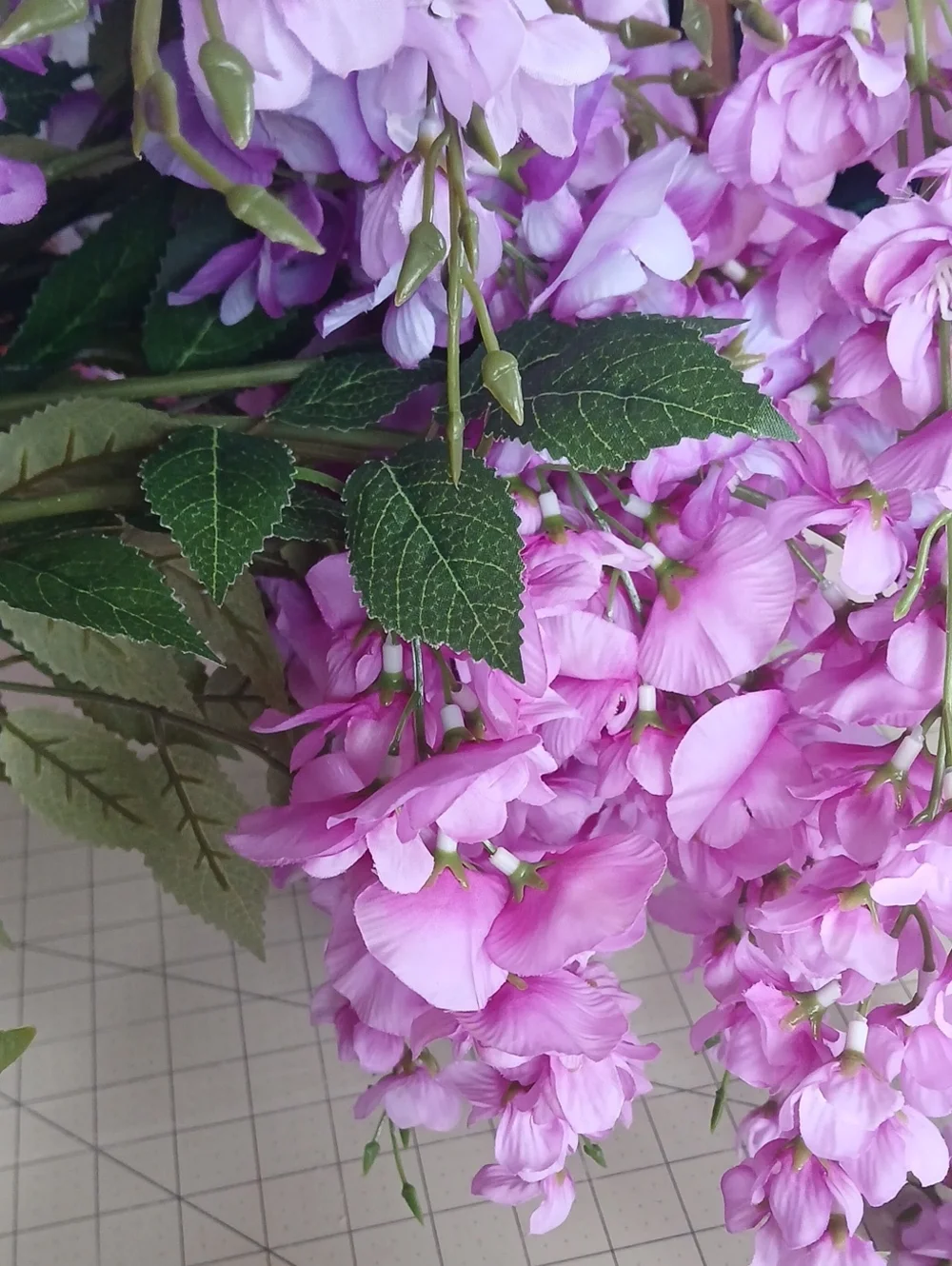 Purple Wisteria Bouquets - Set Of 4
